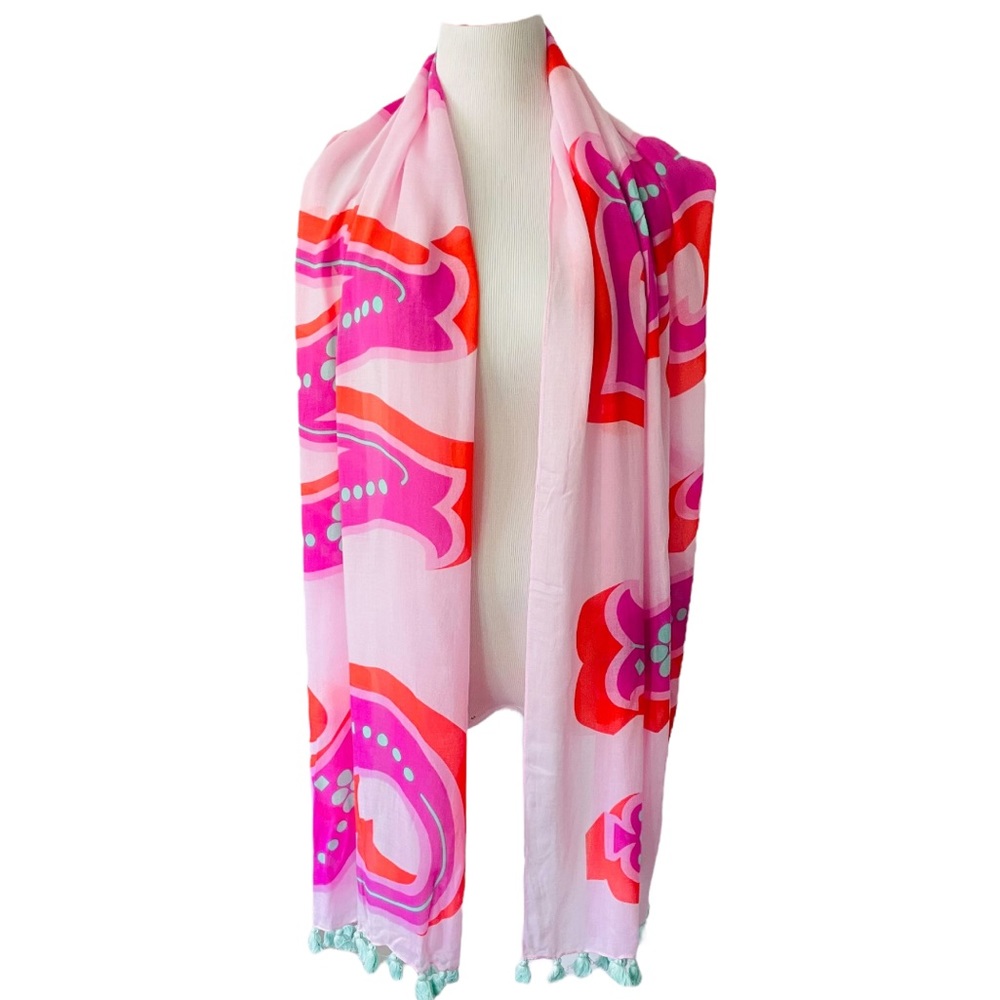 New! KATE SPADE New York “Sweet” Tassel Scarf Shawl 24x80 NWOT - Picture 4 of 11
